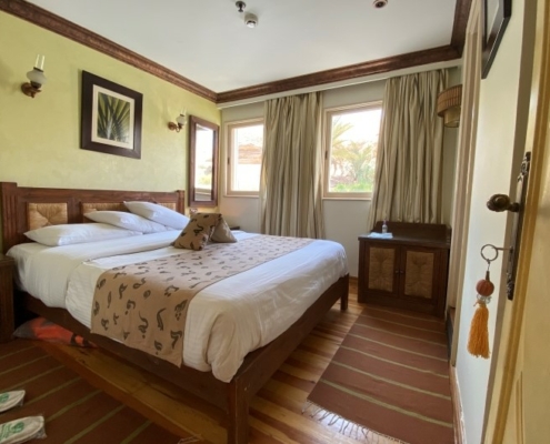 King-size Bett Luxus Kabine